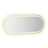 LED Bathroom Mirror Transparent 90 x 40 cm Tempered Glass 42045854