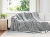 Throw Blanket Grey 240 x 270 cm Fleece 42016988