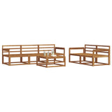 Outdoor Sofa Set 6 pcs Natural Solid Acacia Wood 3367182