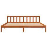 Bed Frame without Mattress Wax Brown 180x200 cm Super King Solid Wood Pine 844812
