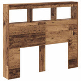 Headboard with Shelf Old Wood 120 x 17 x 102 cm Engineered Wood 869111