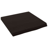 Wall Shelf Dark Brown 40x40x cm Treated Solid Wood Oak 363750