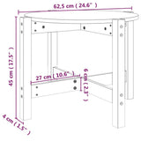 Coffee Table White 62.5x45 cm Solid Wood Pine 822303