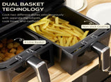 8L Dual Basket Air Fryer, 8-in-1 Air Fryer Oven with Digital Display, Visible, Timer, Preheat for T3398P329930