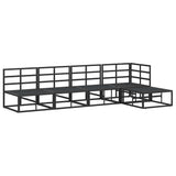 Garden Sofa Set with Cushion 5 pcs Black Aluminium 3378858