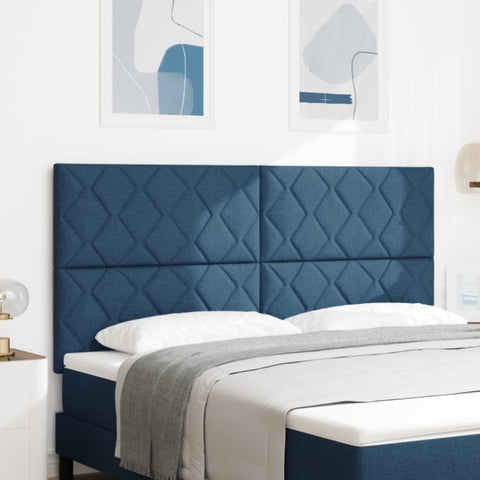 ZNTS LED Headboard Diamond Blocks Design Blue 180 cm Fabric 3338546