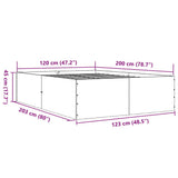 Bed Frame without Mattress White 120x200 cm 3280930