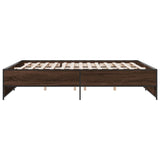 Bed Frame without Mattress Brown Oak 200x200 cm 3279871