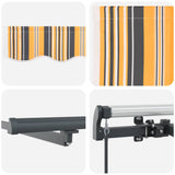 Retractable Awning Manual Multicolour 400 x 350 cm Fabric 3330772