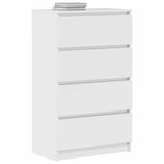 Sideboard High Gloss White 60x35x98.5 cm Engineered Wood 800537