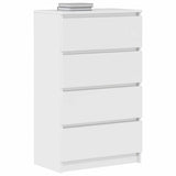 Sideboard High Gloss White 60x35x98.5 cm Engineered Wood 800537
