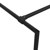 Walk-in Shower Wall Black 115x195 cm Clear ESG Glass 152148