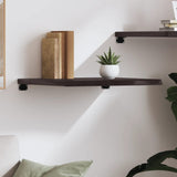 Wall Shelf Dark Brown 60x50x cm Treated Solid Wood Oak 363771