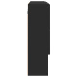 Mirror Cabinet with Door Black 80 x 17 x 55 cm Engineered Wood 883355