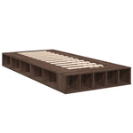 ZNTS Bed Frame without Mattress Brown Oak 100x200 cm 3280516