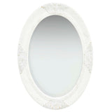 Wall Mirror Baroque Style 50x70 cm White 320352