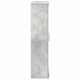 Bathroom Cabinet with Roll Holder Concrete Grey 39x22x90 cm 858527