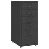 Mobile File Cabinet Anthracite 28x41x69 cm Metal 335915