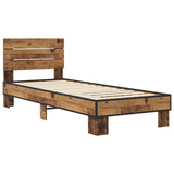 Bed Frame with Headboard Old Wood 80 x 200 cm Engineered Wood 8009091
