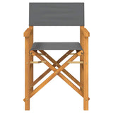 Folding Director's Chairs 2 pcs Grey Solid Wood Teak 4008513