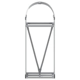 Log Holder Light Grey 40x45x100 cm Galvanised Steel 364547
