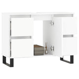 Bathroom Cabinet White 80x33x60 cm Engineered Wood 831660