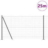 Welded Wire Fence with Concrete Base 25 x 1.2 m 3351037