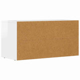 TV Cabinet High Gloss White 80 x 35 x 40 cm Engineered Wood 891278