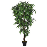 Artificial Mango Tree 300 Leaves 80 cm Green 359030