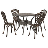 Garden Table Set 5 pcs Bronze Cast Aluminium 3334752