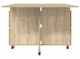 Dinning Table 2 pcs 140 x 80 x 77 cm Engineered Wood Sonoma Oak 3424934