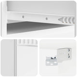 Wall-Mounted Side Table High Gloss White 87.5 x 34.5 x 17 cm 899009