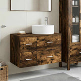 Bathroom Furniture Set 2 pcs Smoked Oak Engineered Wood 3404012
