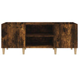 Record Cabinet Smoked Oak 121x38x48 cm Engineered Wood 831930