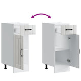 Kitchen Base Cabinet Lucca High Gloss White Engineered Wood 853699