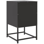 ZNTS Bedside Cabinet Black 36x39x60.5 cm Steel 846446