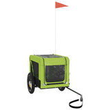 Pet Bike Trailer Green and Black Oxford Fabric and Iron 93913