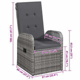 Garden Dining Set 5 pcs Grey Poly Rattan 3172818