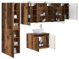 Bathroom Cabinet Set 5 pcs Old Wood Engineered Wood 3407293