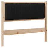 Upholstered Headboard Brown 100 cm Solid Pine Wood 879081