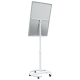 Magnetic Whiteboard Grey and White 62 x 62.5 x 197 cm EPS 42019278