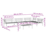 5 Piece Garden Pallet Sofa Set Solid Wood Acacia 3209442