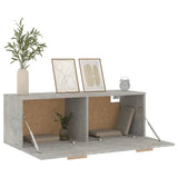 Wall Cabinet Concrete Grey 100x36.5x35 cm Engineered Wood 812946