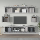 ZNTS 6 Piece TV Cabinet Set Grey Sonoma Engineered Wood 3114364