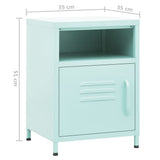 Nightstands 2 pcs Mint 35x35x51 cm Steel 3095219
