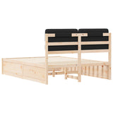 Bed Frame with Upholstered Headboard Black 140 x 200 cm 3398196