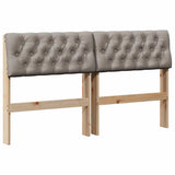 Upholstered Headboard Taupe 140 cm Solid Pine Wood 879177