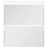 Shoe Cabinet 2-Layer Mirror White 63x17x67 cm 243046