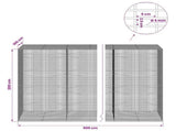 Gabion with 5 mm Wire and 5x2.5 cm Mesh 900x100x200 cm 3463932