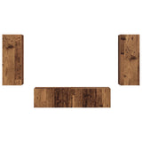 TV Cabinet Set Wall-mounted 2 pcs Old Wood Engineered Wood 3408977